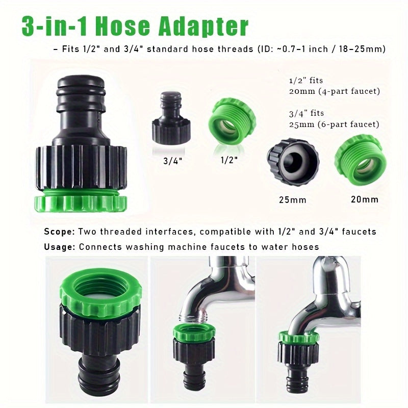 25/ 50/ 75/ 100/ 125/ 150ft Garden Hose, Kink Resistant, Plastic Water Hose for RV, Boat, Camping, Tree Care and Watering - Four Seasons Outdoor Use, Garden Watering Hose | Easy-to-Store Hose | Durable Polyester Hose Seasonal