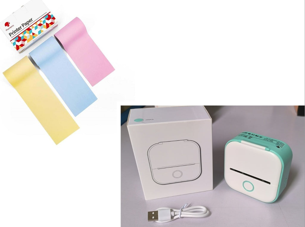 Portable Mini Thermal Label Printer Home Photo Printer Student Wrong Question Printer Bluetooth-compatible Mini Label Printer Price Tag-c