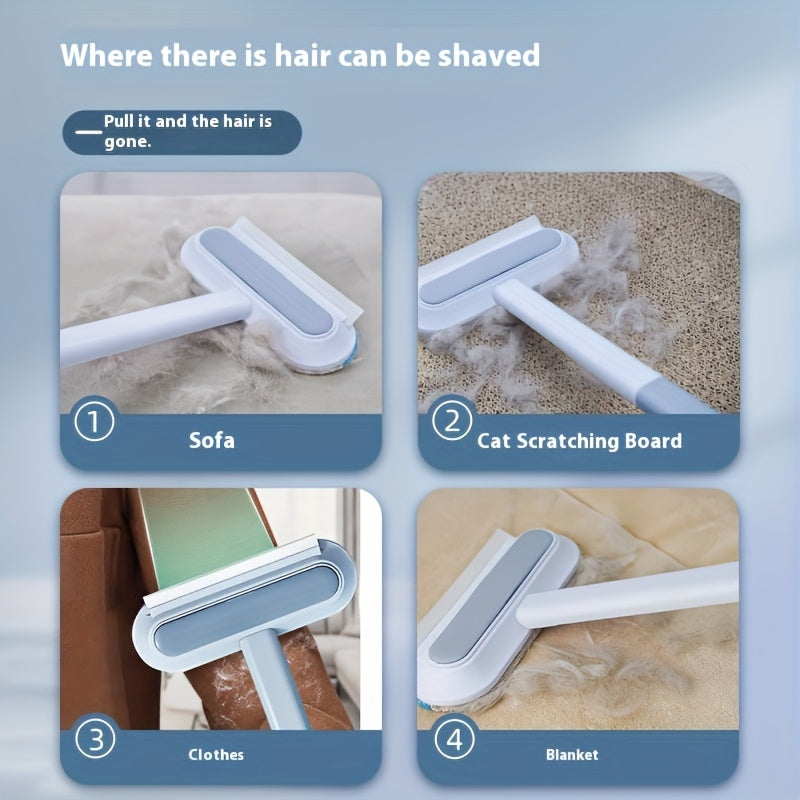 Two-in-One Pet Hair Remover Brush - Washable & Reusable, Ideal for Dog Hair on Carpets and Sofas, Suitable for Removing Sticky Pet Cat Hair from Sofa Beds and Carpets