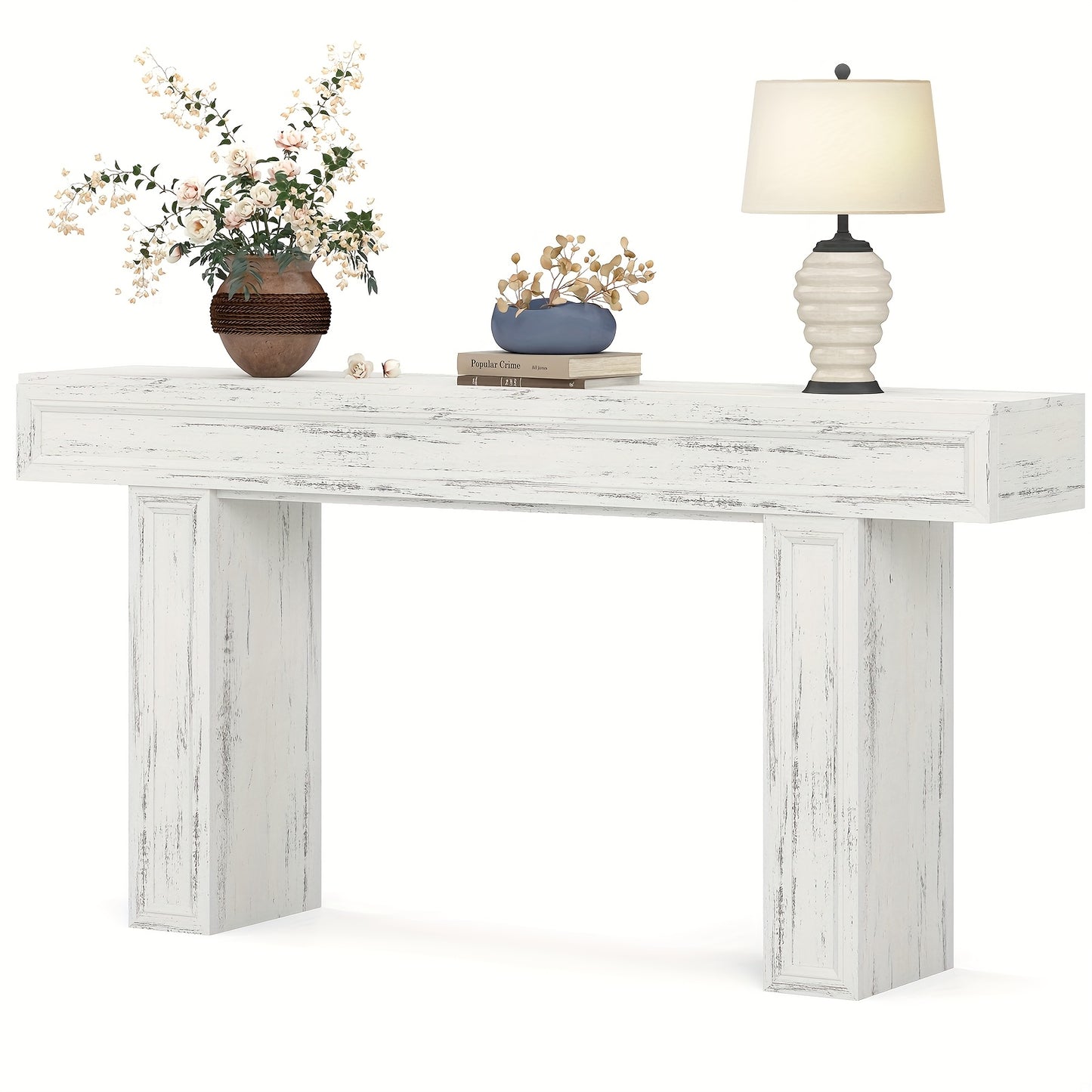 63-Inch Long Entryway Table, Modern Farmhouse Tables, Sofa Table Behind Couch, Console Table For Entryway & Living Room & Hallway