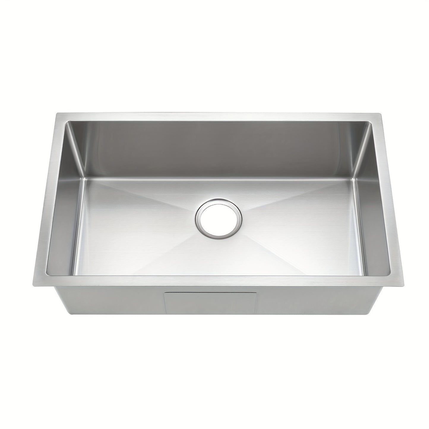 30 Inch Undermount Kitchen Sink - Delironexu 18 Gauge Stainless Steel Handmade Single Bowl Kitchen Sinks With Brushed Finish, Modern Sink, 30"x18"x9", Sink Only