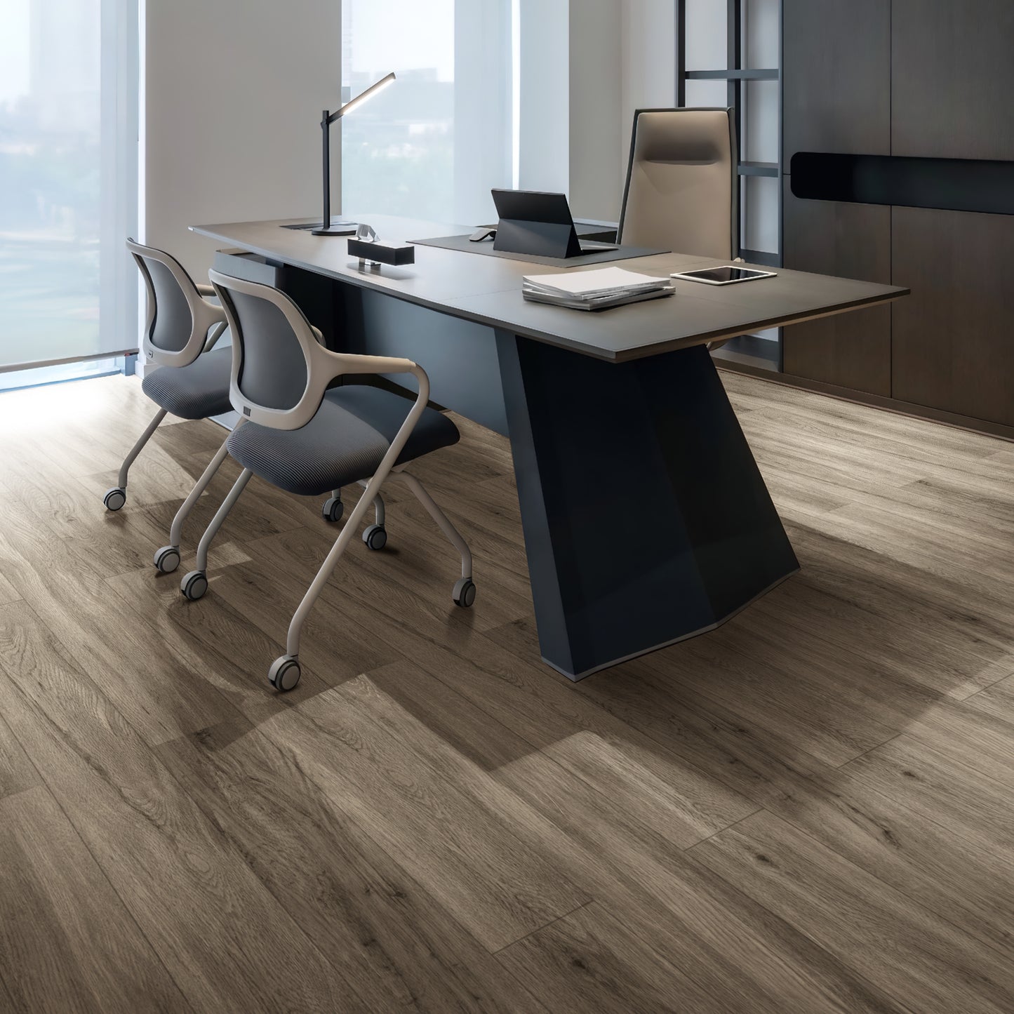 10-Pack Click-Lock Flooring Planks, 48" x 7.2" Waterproof and Wear-Resistant Composite Panels