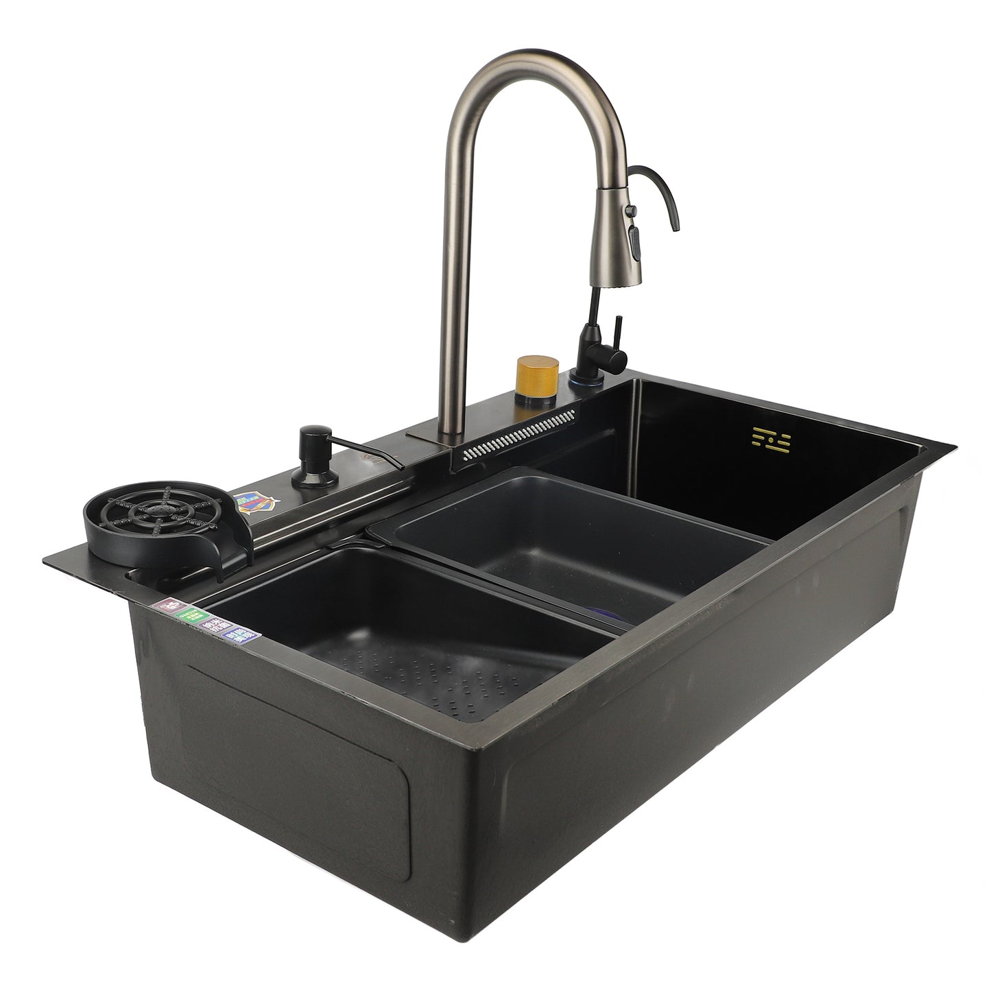 Extra Large Capacity Stainless Steel Undermount Kitchen Sink - Heavy-Duty Commercial & Residential Use, Modern Square Design with Rounded Corners, Right-Draining Design, Spacious Dish & Vegetable Washing Sink, Easy-Clean Surf