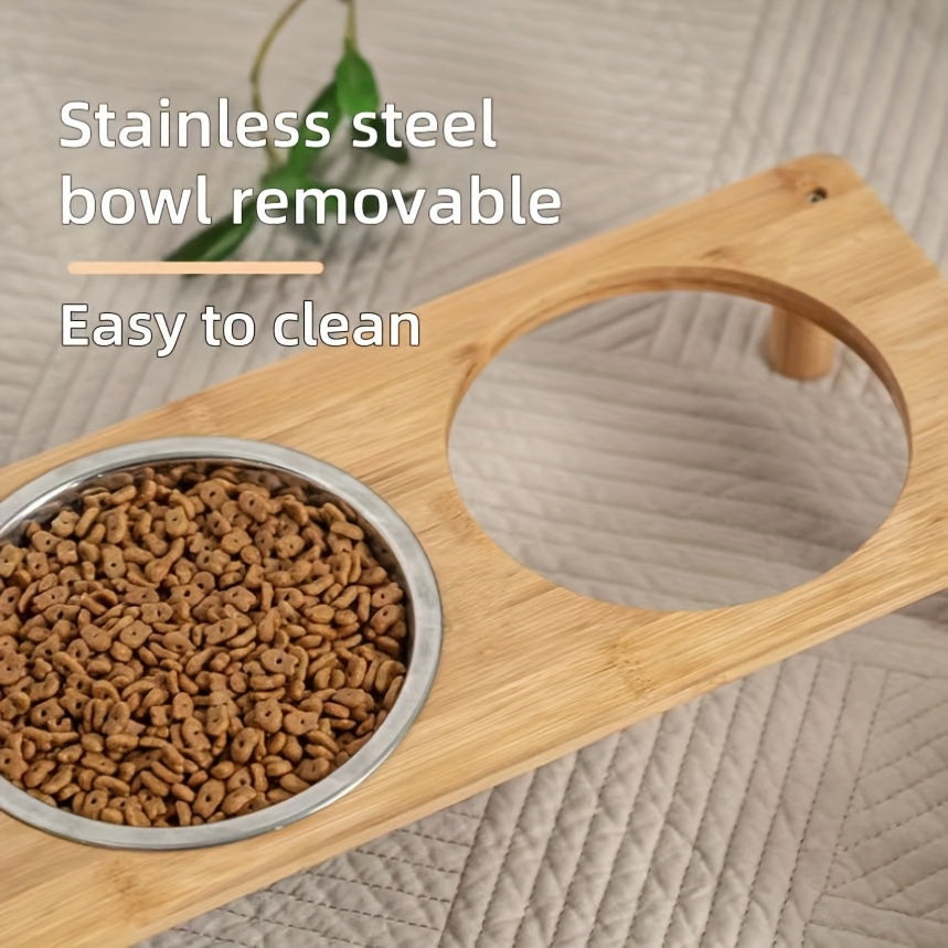 Cat High-Table Bowl, Cat Food Bowl, Cat Food Tray, Cat Food Bowl, Cat Water Bowl, Puppy Bowl, Puppy Food Tray, Puppy Water Bowl, Pet Feeding and Watering Bowl, Two Bowls, Three Bowls Design, Stainless Steel Material, Heighten