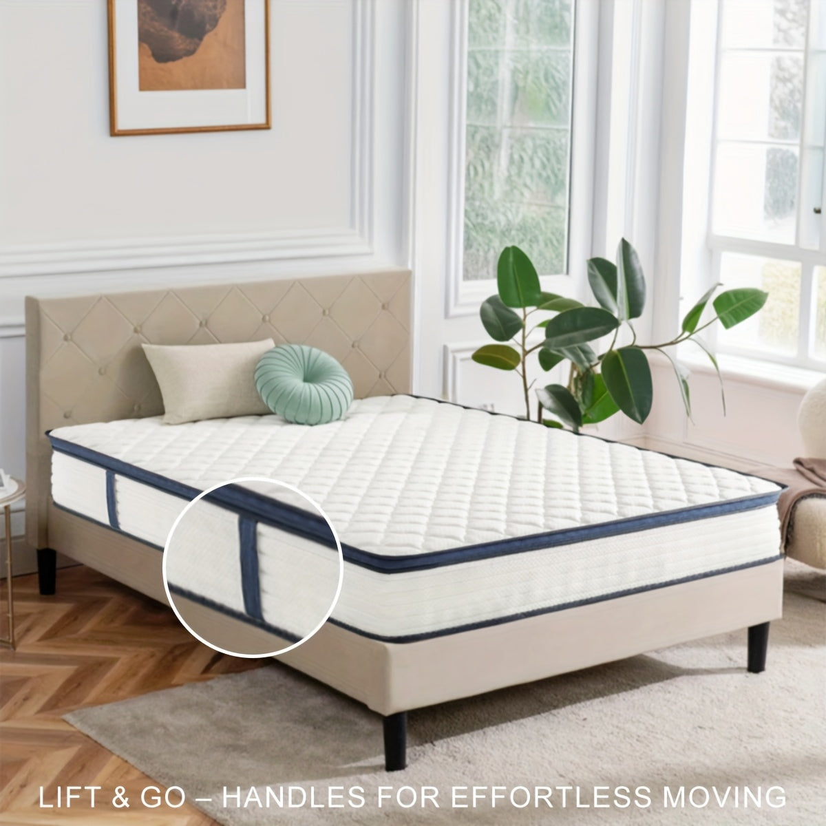 14-Inch Queen Size Hybrid Mattress, Gel Memory Foam Pocket Springs for A Cool Sleep, Medium Firm, Mattress In A Box