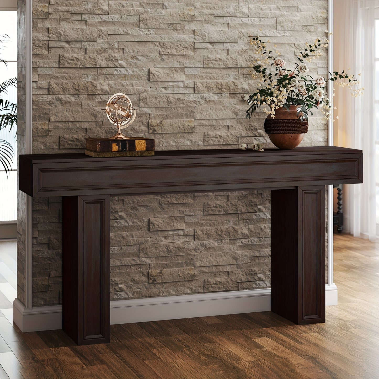 63-Inch Long Entryway Table, Modern Farmhouse Tables, Sofa Table Behind Couch, Console Table For Entryway & Living Room & Hallway