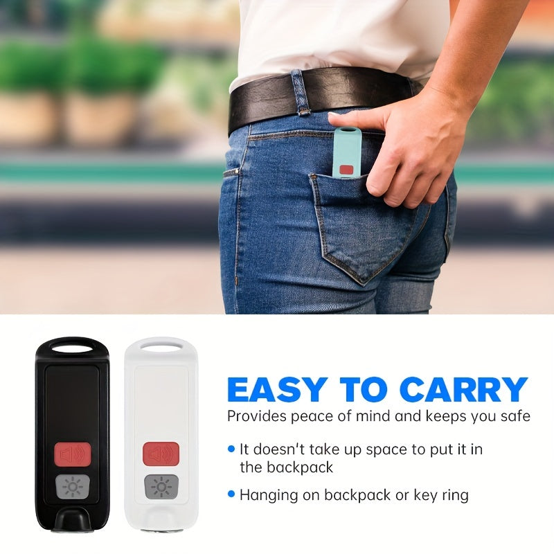 Emergency Safety Alarm Keychain with 130Db Sound, IP66 Rating, And USB Charging - Designed for Women And Seniors - Features a Bright Flashing LED Light