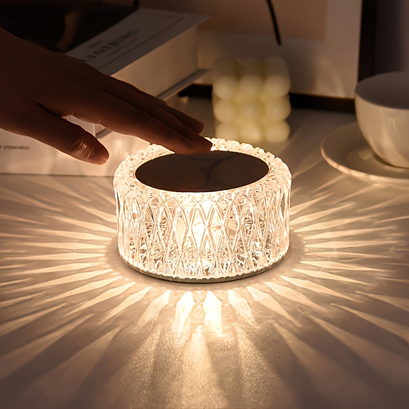 16-Color Touch Charging Table Lamp, 3-Level Brightness, Portable LED Light, Suitable for Night Light, Bedside Lamp, and Dining Room Lamp