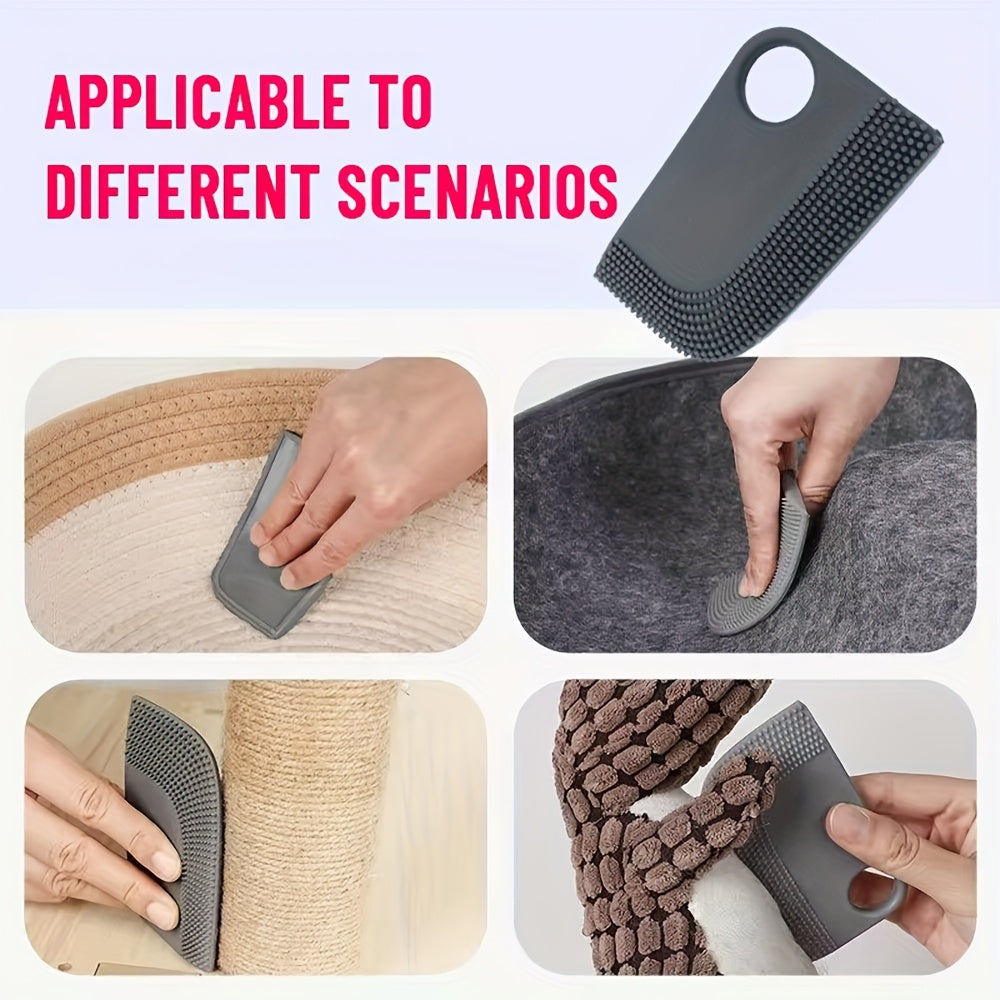 1 Set ZSYNHGL Portable Manual Pet Hair Remover Roller with Brush Attachment - Heavy-Duty Non- Dog & Cat Hair Removal Tool for Furniture, Carpet, Clothing, Bedding - Multi-Surface Fur Remover for Carpet, Couch, Clothes & Pet O