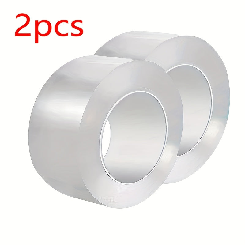 2 Rolls of Silicone Kitchen and Bathroom Waterproof Tape, Kitchen Seam Sealing Strip, Transparent Waterproof Strip, Bathroom Toilet Gap Wall Corner Line Sticker Tape, Suitable for Sink Gap, Durable Material, Ideal Choice for