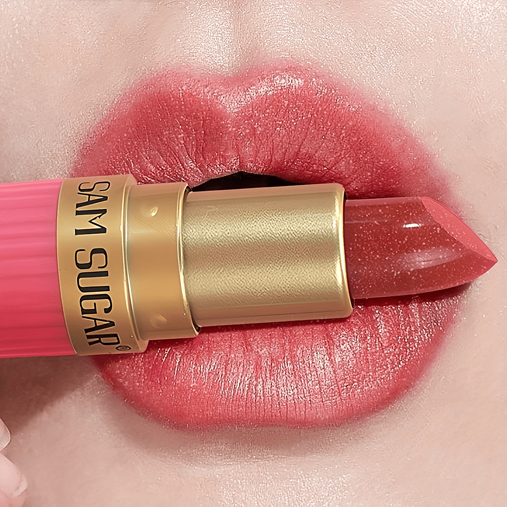 [Long-Lasting Lipstick] Waterproof, Long-Lasting 1pc of Coral Pearlescent Lipstick | Non-Sticky Formula, Easy to Apply for All Skin Types, Shimmer Lip Gloss