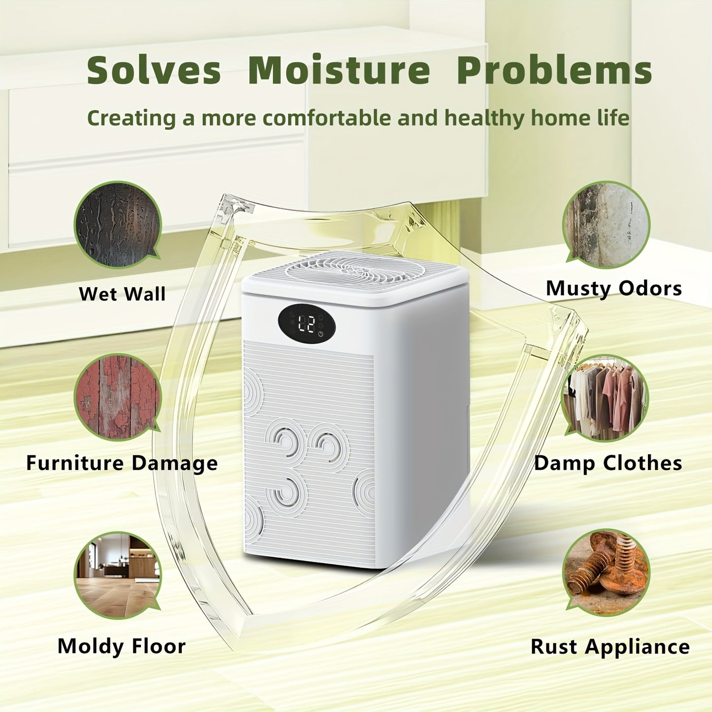 Small Dehumidifier for Home, Quiet 75oz Portable Dehumidifiers for Bedroom, Bathroom, Basement, RV with Sleep Mode, Timer, 7 LED Colors, Auto Shut-Off, Energy Efficient, Covers Up to 500 Sq.ft