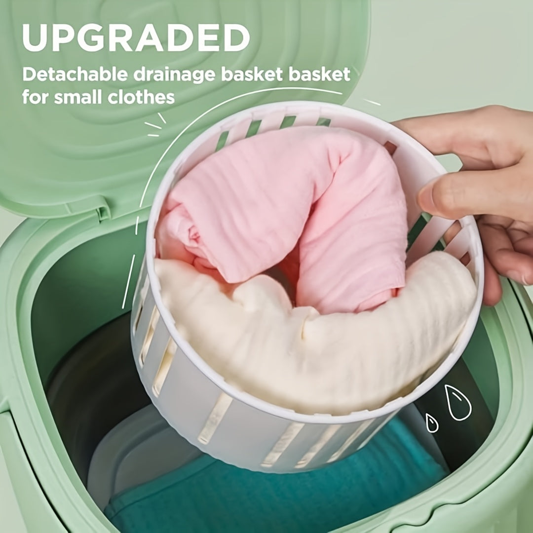 1pc Portable Mini Washing Machine -2.11 Gallons High Capacity, Mini Dedicated Portable Underwear, Underpants And Socks Washing Tool, Folding Washing Machine, Suitable For Family And Travel, Mother'S Day Gift, Father'S Day Gif