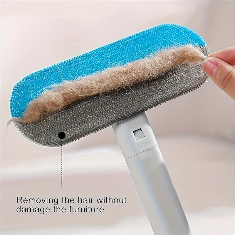 Two-in-One Pet Hair Remover Brush - Washable & Reusable, Ideal for Dog Hair on Carpets and Sofas, Suitable for Removing Sticky Pet Cat Hair from Sofa Beds and Carpets