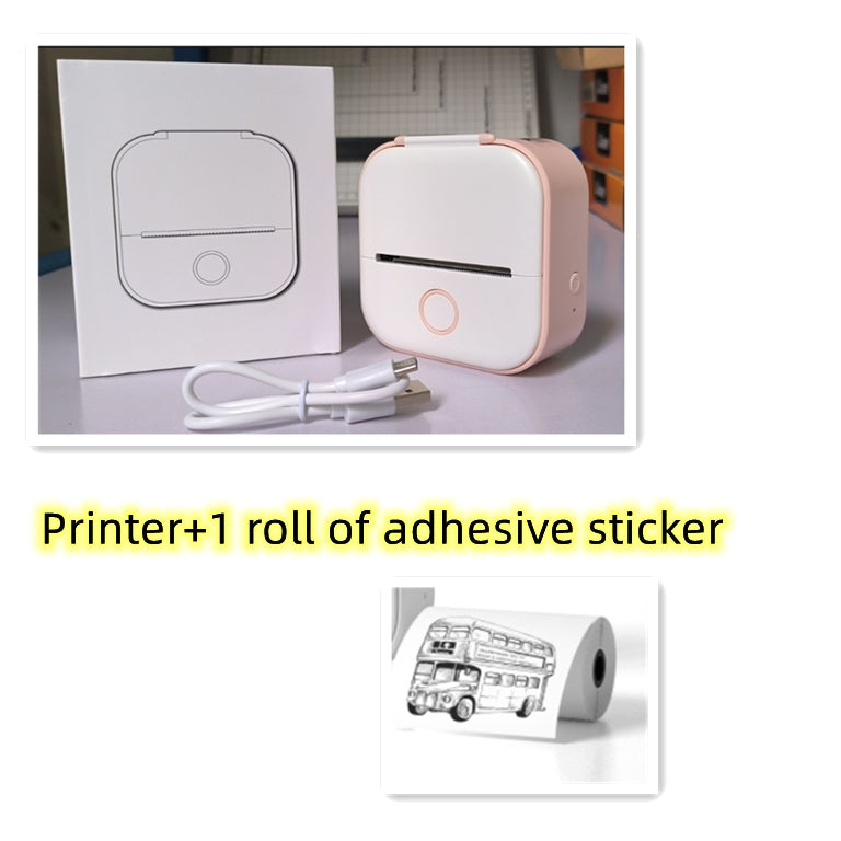 Portable Mini Thermal Label Printer Home Photo Printer Student Wrong Question Printer Bluetooth-compatible Mini Label Printer Price Tag-c
