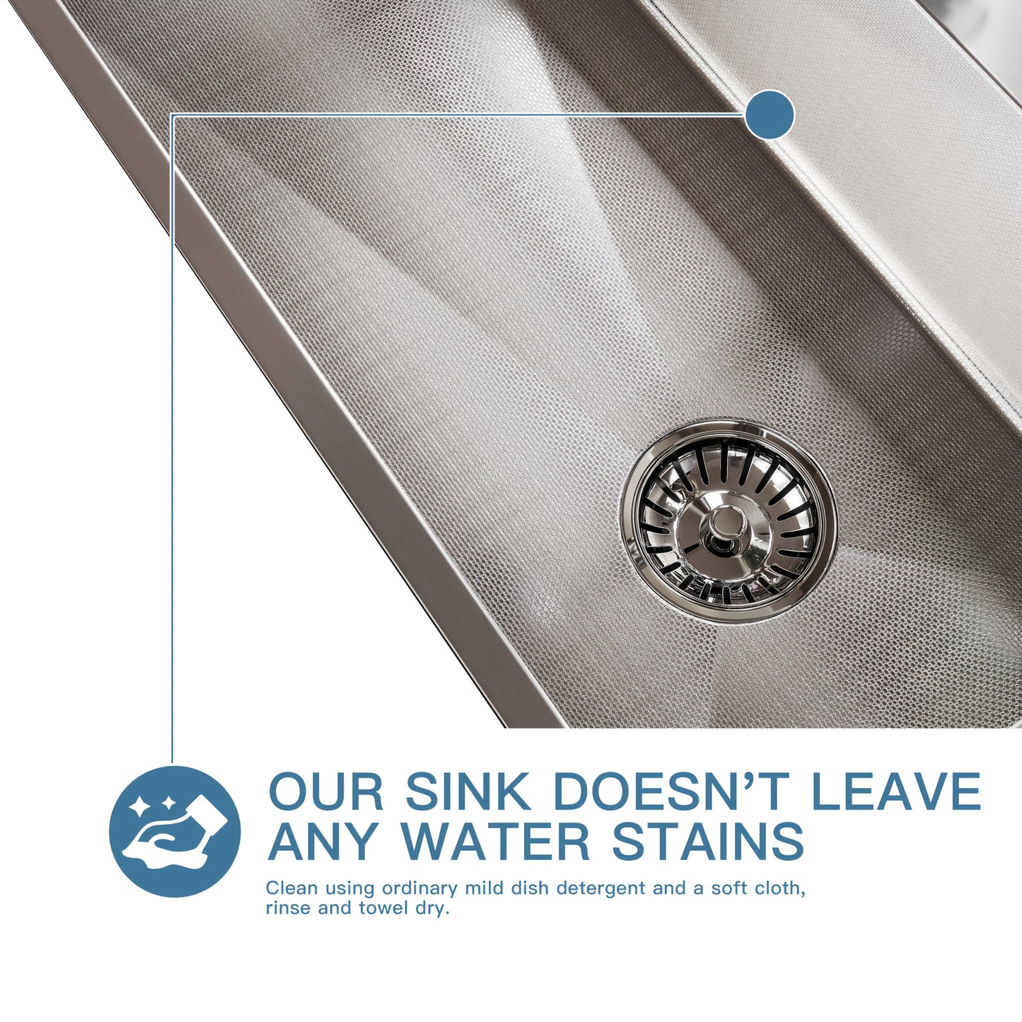 28" 30 "32" Kitchen Sink Stainless Steel Single Bowl Drip Top Installation Imitation Honeycomb Nano-coated Single Bowl Kitchen Sink Stainless Steel Retractable Faucet, Retractable Basket, Soap Liquid Dispenser, Cold And Hot A