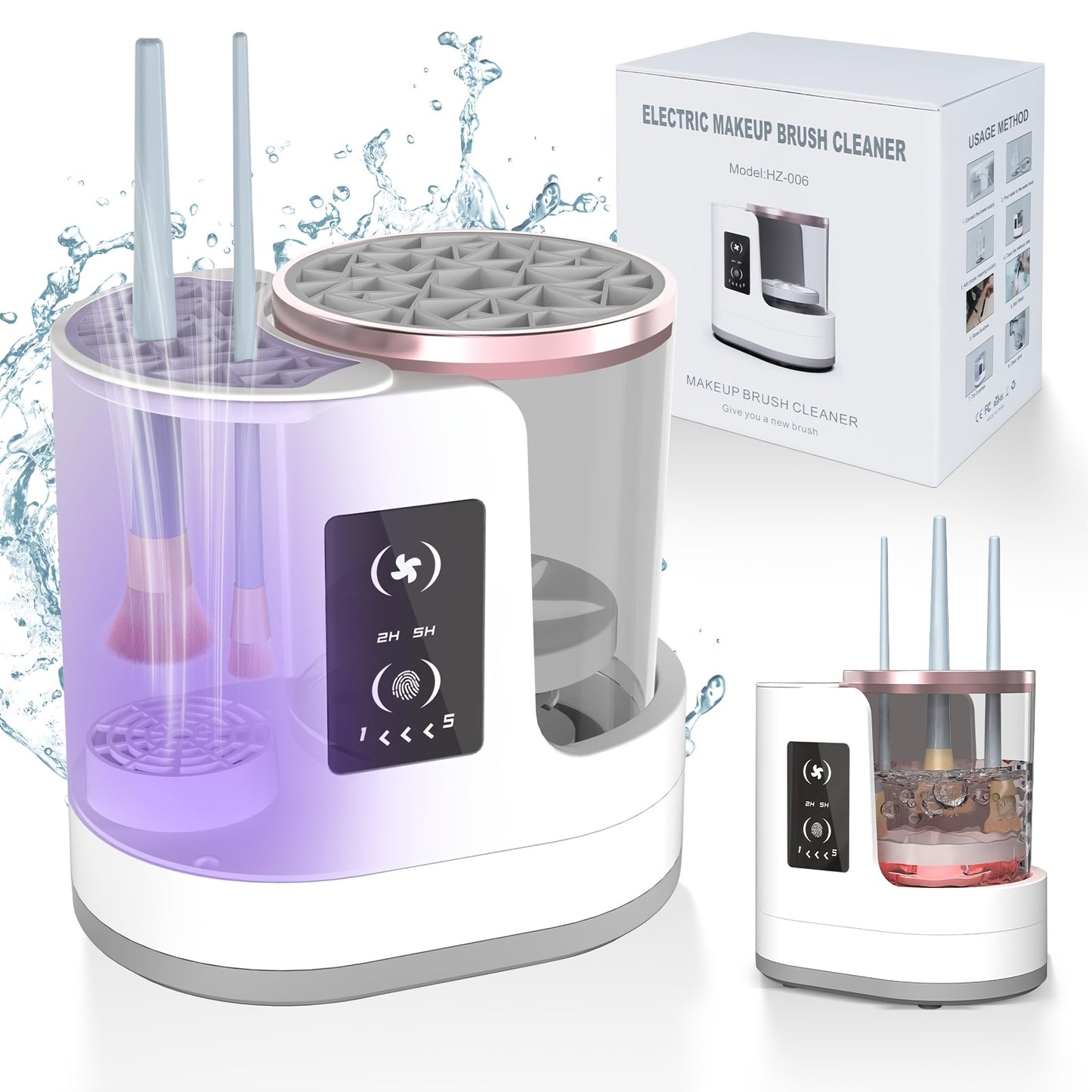 Electric Makeup Brush Cleaner Powered by USB – Fast Drying, Automatic, And Portable with a Dual-Section Design for Cleaning And Drying, Perfect As a Holiday Gift