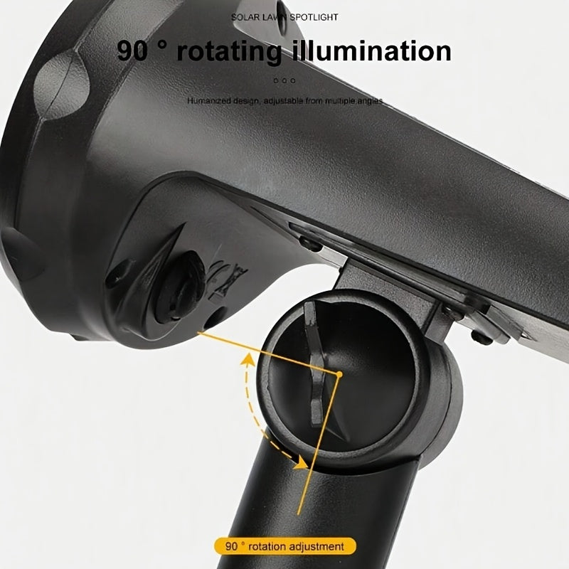 1/2pcs 7LED Solar Lamp -  IP44, Outdoor Environment Lighting, Solar Charging, Lithium Battery, 1200mAh, Plastic Structure, Semi-buried, Outdoor Lighting Solution - Modern Outdoor Lamp - Durable Plastic