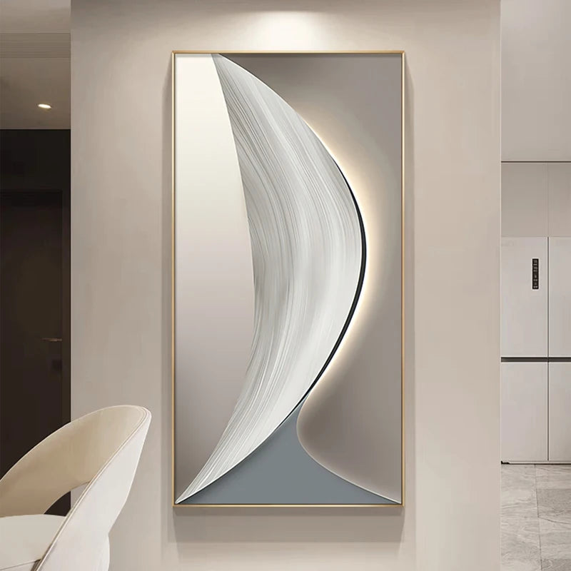 Entrance Foyer Decoration Painting Light Luxury High-end Ornament Led Room Light Interior Wall Lamp Home Decoration Item Picture