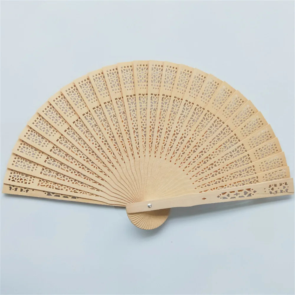 Personalized Portable Wooden Fan Wedding Favors Gifts For Guest Sandalwood Hand Fan Party Decoration 20cm Wood Folding Fan