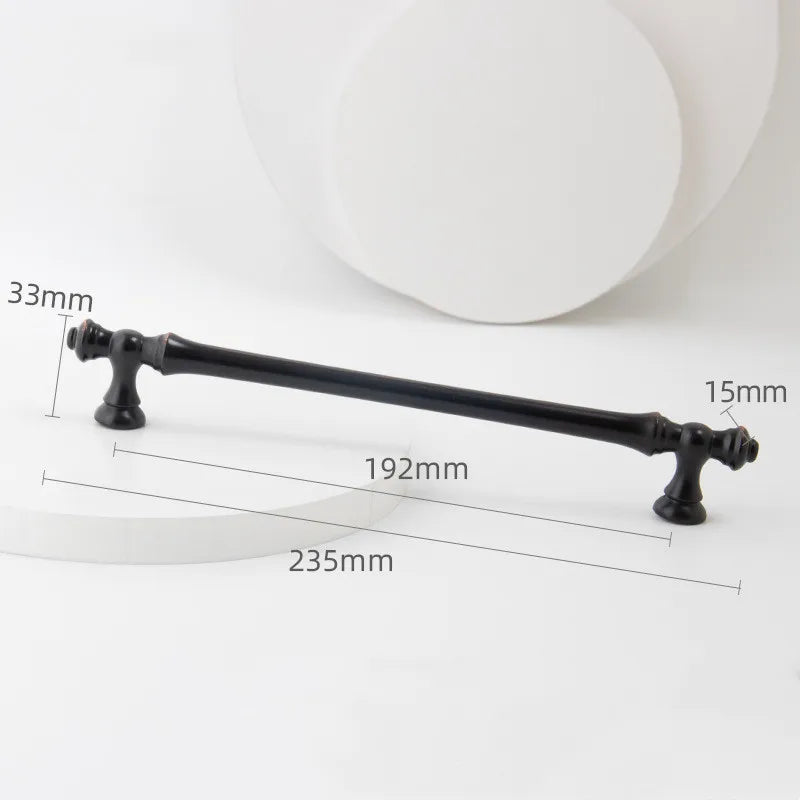 Zinc Alloy Cabinet Door Handles Gold Black Knobs Antique Drawer Pulls Vintage Kitchen Cupboard Handle Wardrobe Pull Hardware