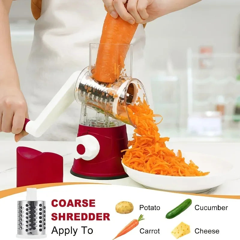 Slicing Grater Manual Rotary 3 In 1 Cheese Grater Food Blender Stainless Steel Potato Slice Chopper Processor Kitchen Accessorie