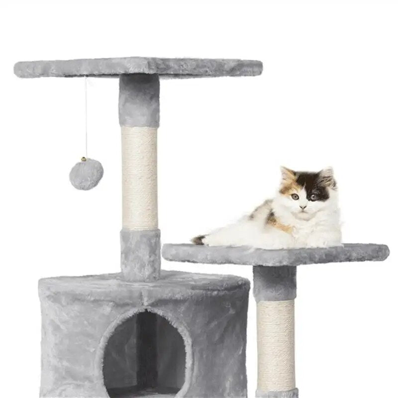 Cat Tree,48",with Condo, Scratching Post Tower,Tower Condo Furniture,Apartment,Kitten Amusement Platform,with Scratch Posts Toy