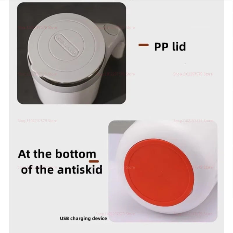 Portable Automatic Mixing Cup 304 Stainless Steel Self Stirring Magnetic Mug Rechargeable Electric Blender For Coffee Milk Tea