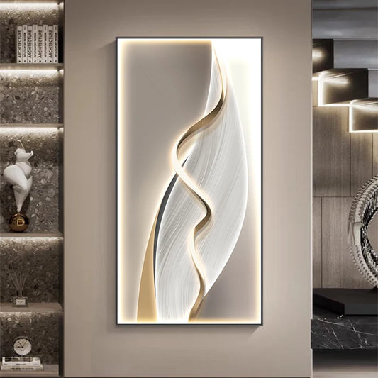 Entrance Foyer Decoration Painting Light Luxury High-end Ornament Led Room Light Interior Wall Lamp Home Decoration Item Picture