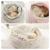 Cat Bed Long Plush Round Cat Bed Cat Warm House Soft Long Plush Pet Dog Bed For Small Dogs Cat Nest 2 In 1 Pet Bed Cushion