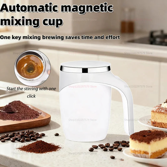 Portable Automatic Mixing Cup 304 Stainless Steel Self Stirring Magnetic Mug Rechargeable Electric Blender For Coffee Milk Tea