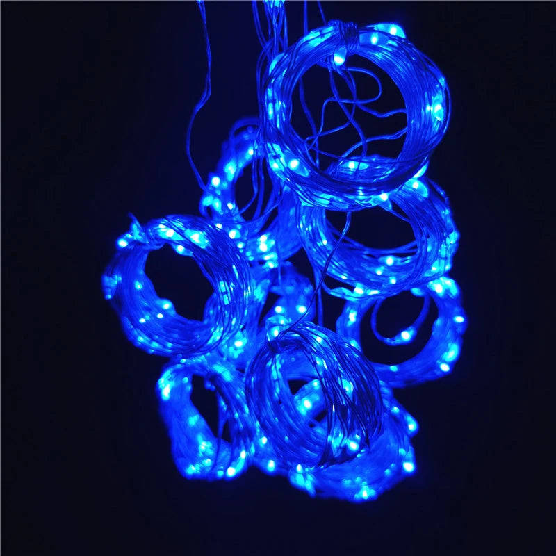 3M/6M LED Garland Curtain Lights 8 Modes USB Remote Control Fairy Lights String Wedding Christmas Decor for Home Bedroom Lamp
