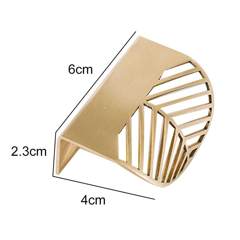 Leaf Shape Brass Gold Cabinet Pulls Furniture Handles Kitchen Door Handle Copper Drawer Pull Knobs Cupboard Handle
