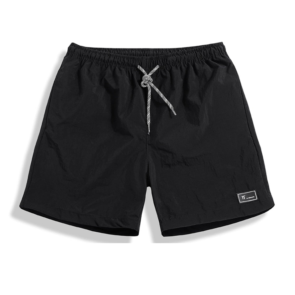 Men&#39;s Shorts Polyester Shorts for Men New 2021 Summer Solid Breathable Elastic Waist Casual Man Shorts Male Bermuda Homme