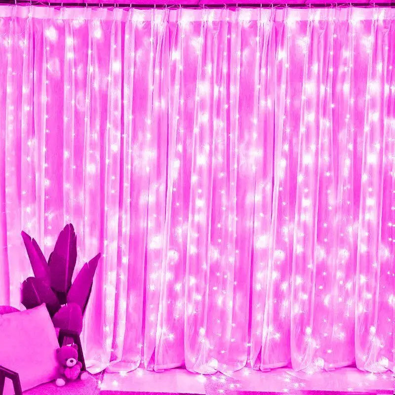 3M/6M LED Garland Curtain Lights 8 Modes USB Remote Control Fairy Lights String Wedding Christmas Decor for Home Bedroom Lamp