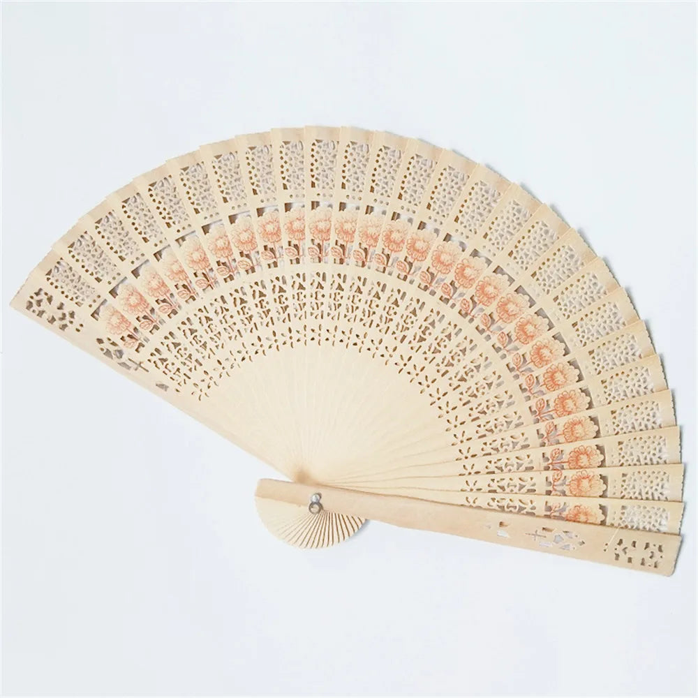 Personalized Portable Wooden Fan Wedding Favors Gifts For Guest Sandalwood Hand Fan Party Decoration 20cm Wood Folding Fan