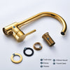 Luxury Gold Kitchen Faucet Gold Brass for Cold and Hot Mixer Tap Sink Faucet Vegetable Washing Basin Brushed Brass