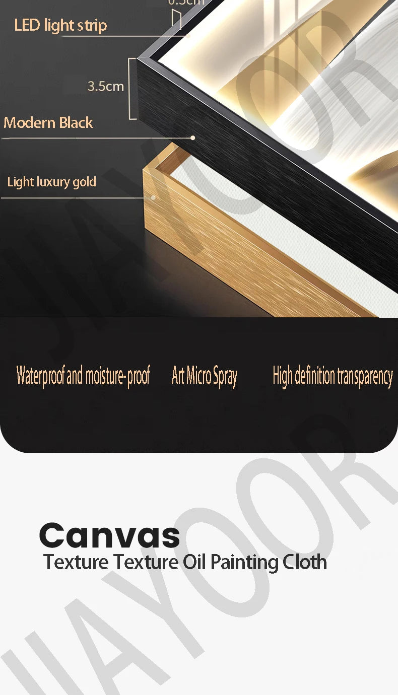 Entrance Foyer Decoration Painting Light Luxury High-end Ornament Led Room Light Interior Wall Lamp Home Decoration Item Picture