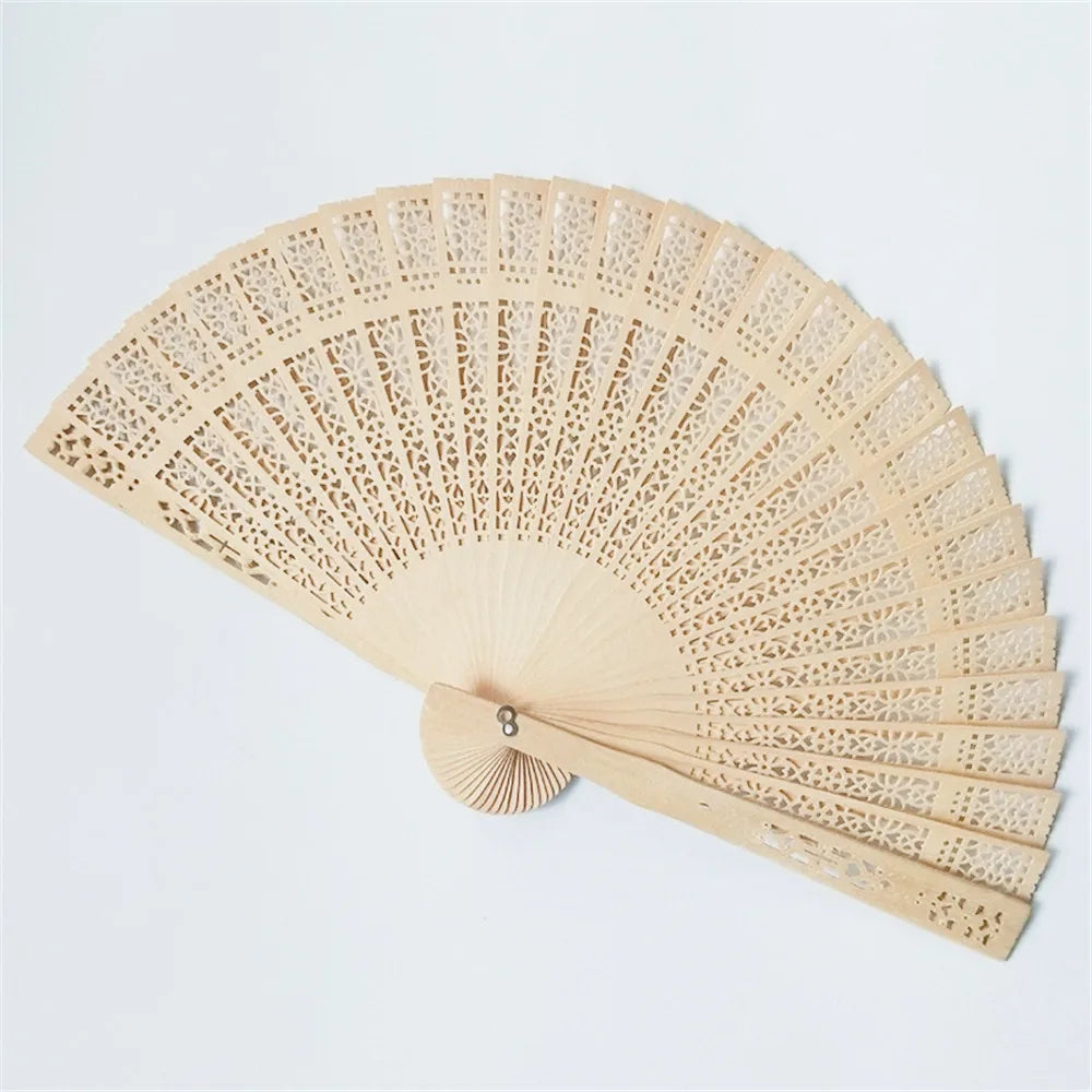 Personalized Portable Wooden Fan Wedding Favors Gifts For Guest Sandalwood Hand Fan Party Decoration 20cm Wood Folding Fan
