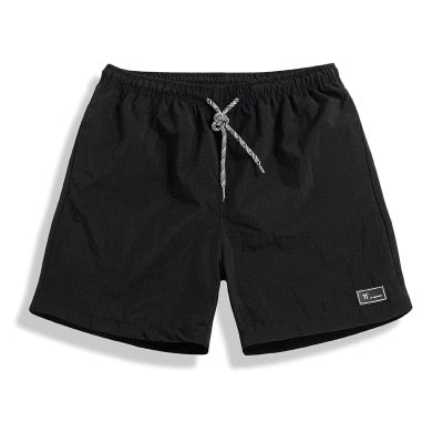 Men&#39;s Shorts Polyester Shorts for Men New 2021 Summer Solid Breathable Elastic Waist Casual Man Shorts Male Bermuda Homme