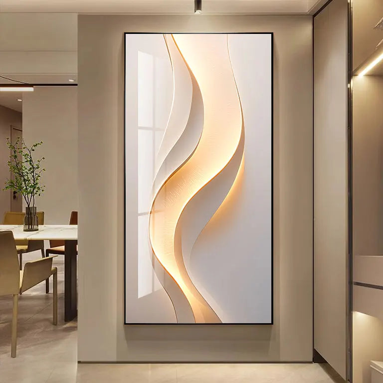 Modern Minimalist Mural Lamp Entrance Decoration Painting Facing Door High-End Hanging Painting Corridor Abstract Mural Hallway