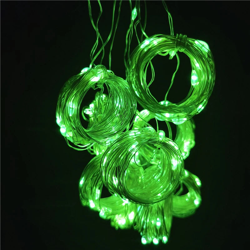 3M/6M LED Garland Curtain Lights 8 Modes USB Remote Control Fairy Lights String Wedding Christmas Decor for Home Bedroom Lamp