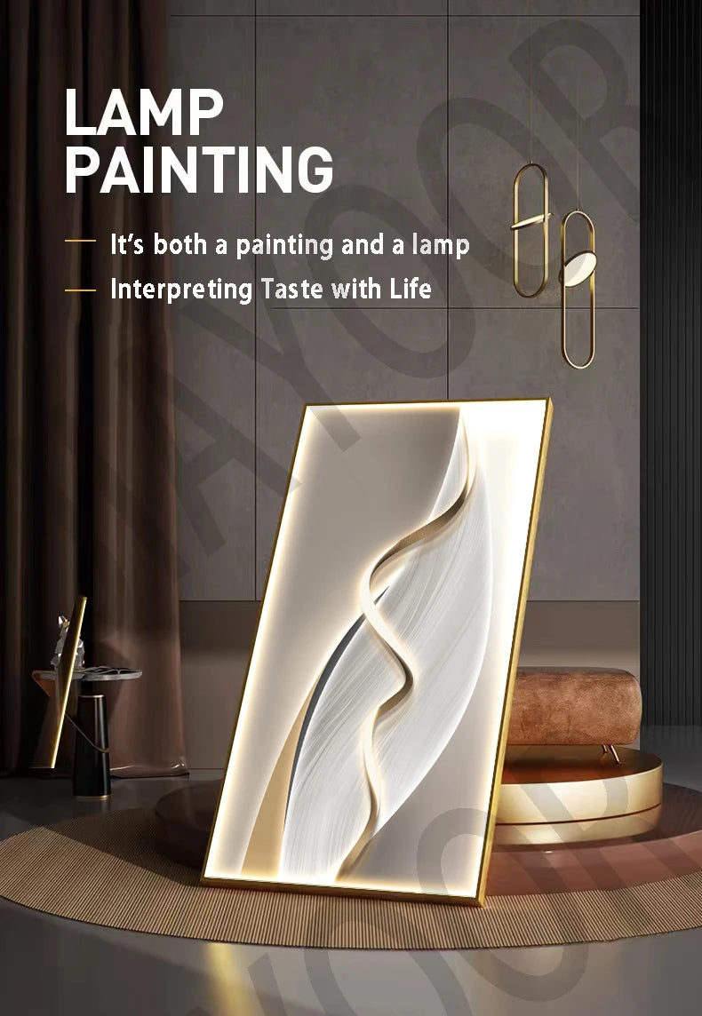Entrance Foyer Decoration Painting Light Luxury High-end Ornament Led Room Light Interior Wall Lamp Home Decoration Item Picture
