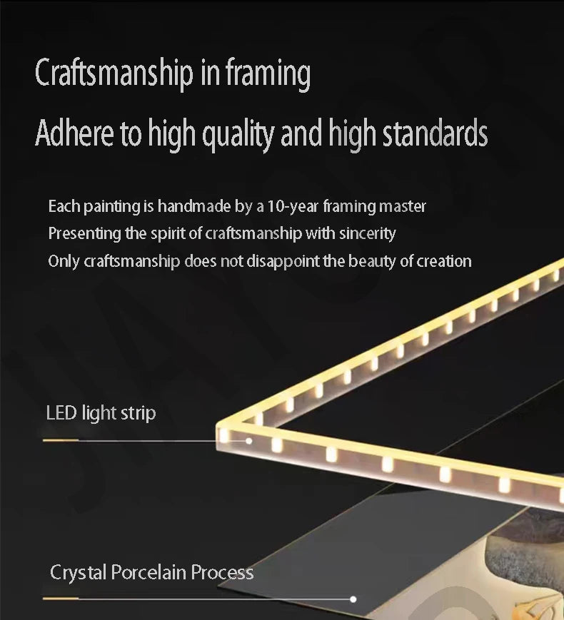 Entrance Foyer Decoration Painting Light Luxury High-end Ornament Led Room Light Interior Wall Lamp Home Decoration Item Picture