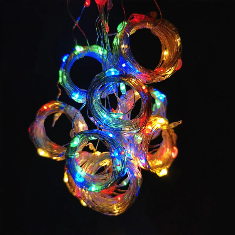 3M/6M LED Garland Curtain Lights 8 Modes USB Remote Control Fairy Lights String Wedding Christmas Decor for Home Bedroom Lamp