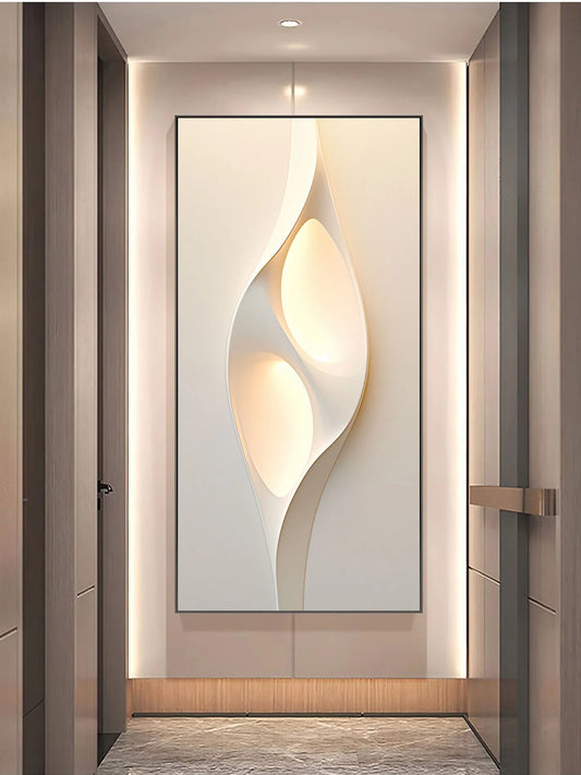 Modern Minimalist Mural Lamp Entrance Decoration Painting Facing Door High-End Hanging Painting Corridor Abstract Mural Hallway
