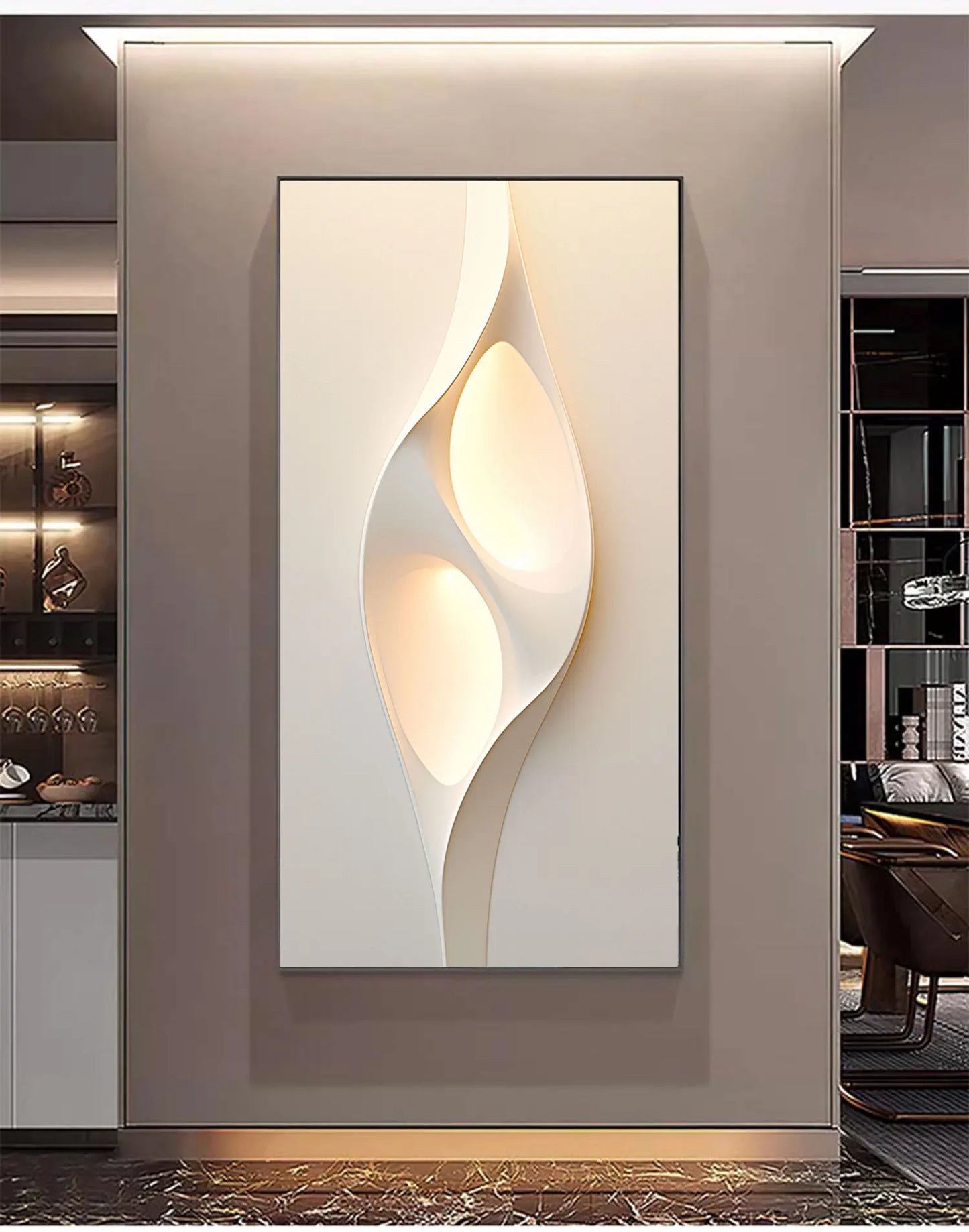 Modern Minimalist Mural Lamp Entrance Decoration Painting Facing Door High-End Hanging Painting Corridor Abstract Mural Hallway