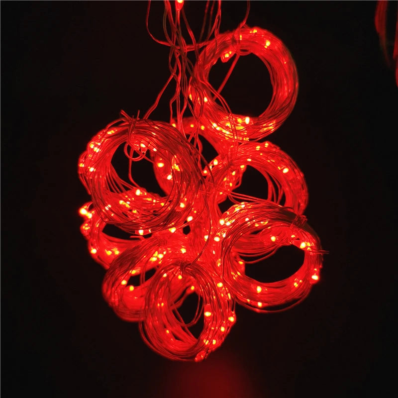 3M/6M LED Garland Curtain Lights 8 Modes USB Remote Control Fairy Lights String Wedding Christmas Decor for Home Bedroom Lamp