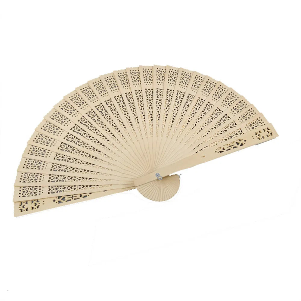 Personalized Portable Wooden Fan Wedding Favors Gifts For Guest Sandalwood Hand Fan Party Decoration 20cm Wood Folding Fan