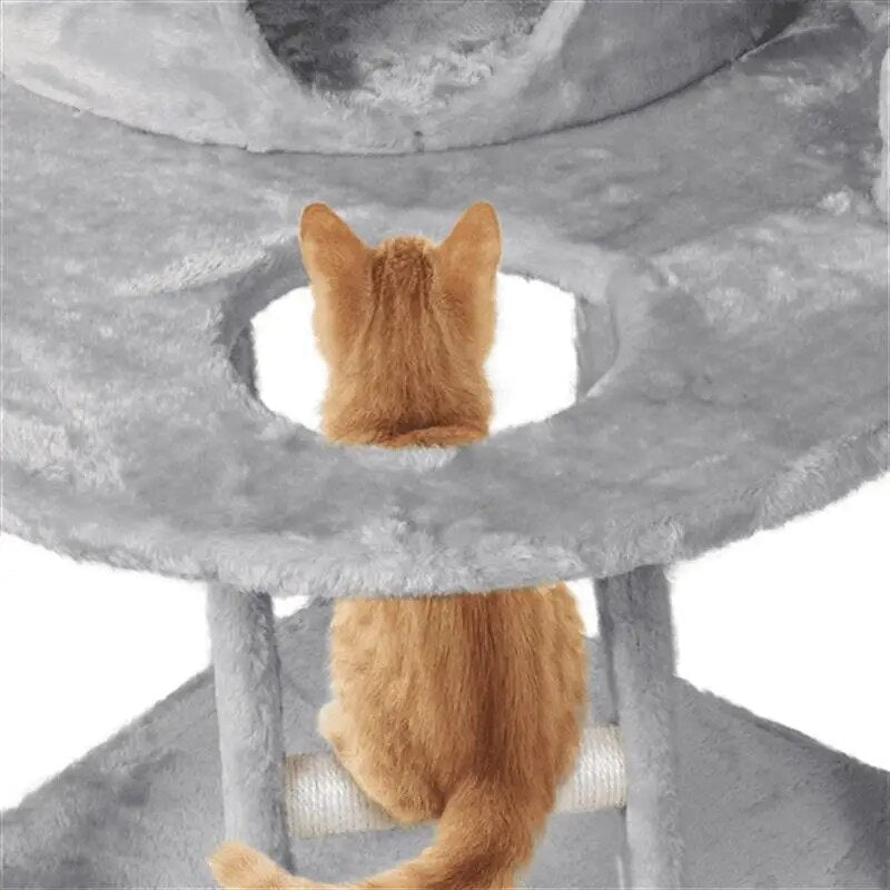 Cat Tree,48",with Condo, Scratching Post Tower,Tower Condo Furniture,Apartment,Kitten Amusement Platform,with Scratch Posts Toy